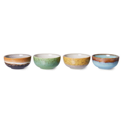 70'S Ceramics: XS Bowls, Castor (Set of 4) - House of Orange