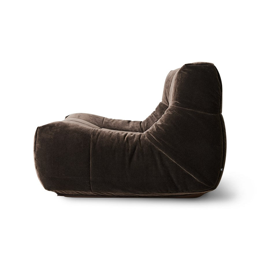 Lazy Lounge Chair - Royal Velvet Espresso