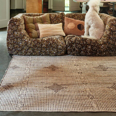 Rustic jute rug 200x200cm