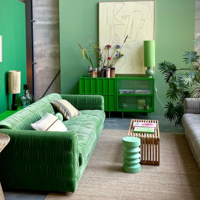 Club Couch: Royal Velvet, Green