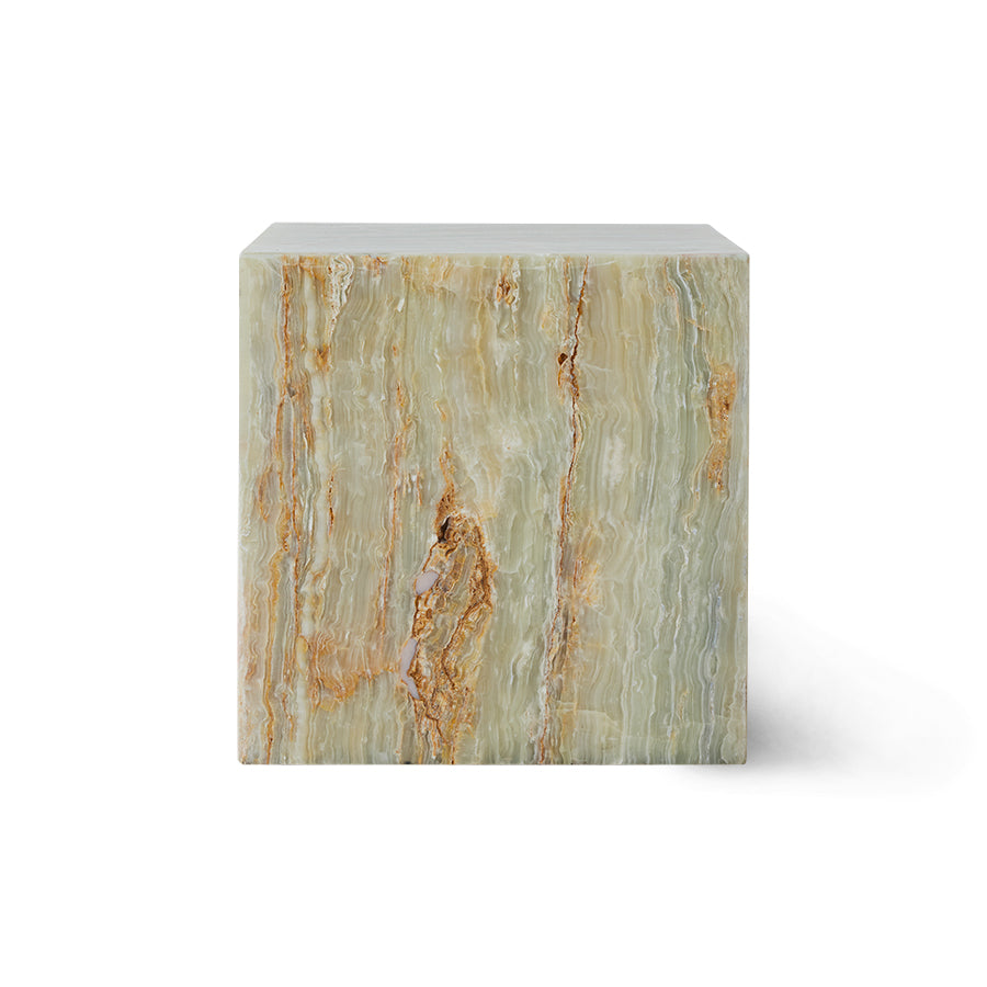 Onyx marble block table