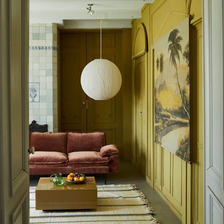 Retro Couch: 2 Seats, Royal Velvet, Magnolia - House of Orange