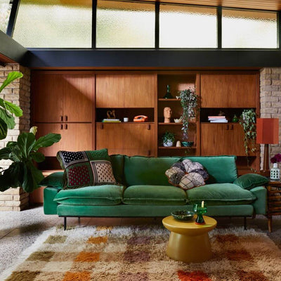 Green retro couch