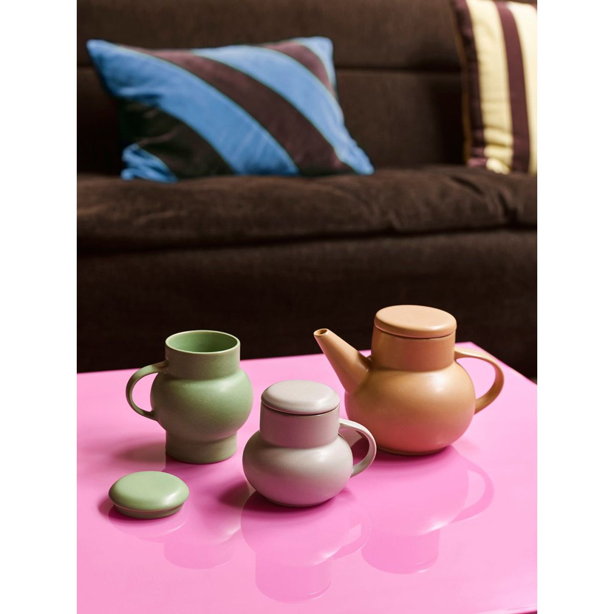 Ceramic Bubble Tea Mug M Grey - House of Orange