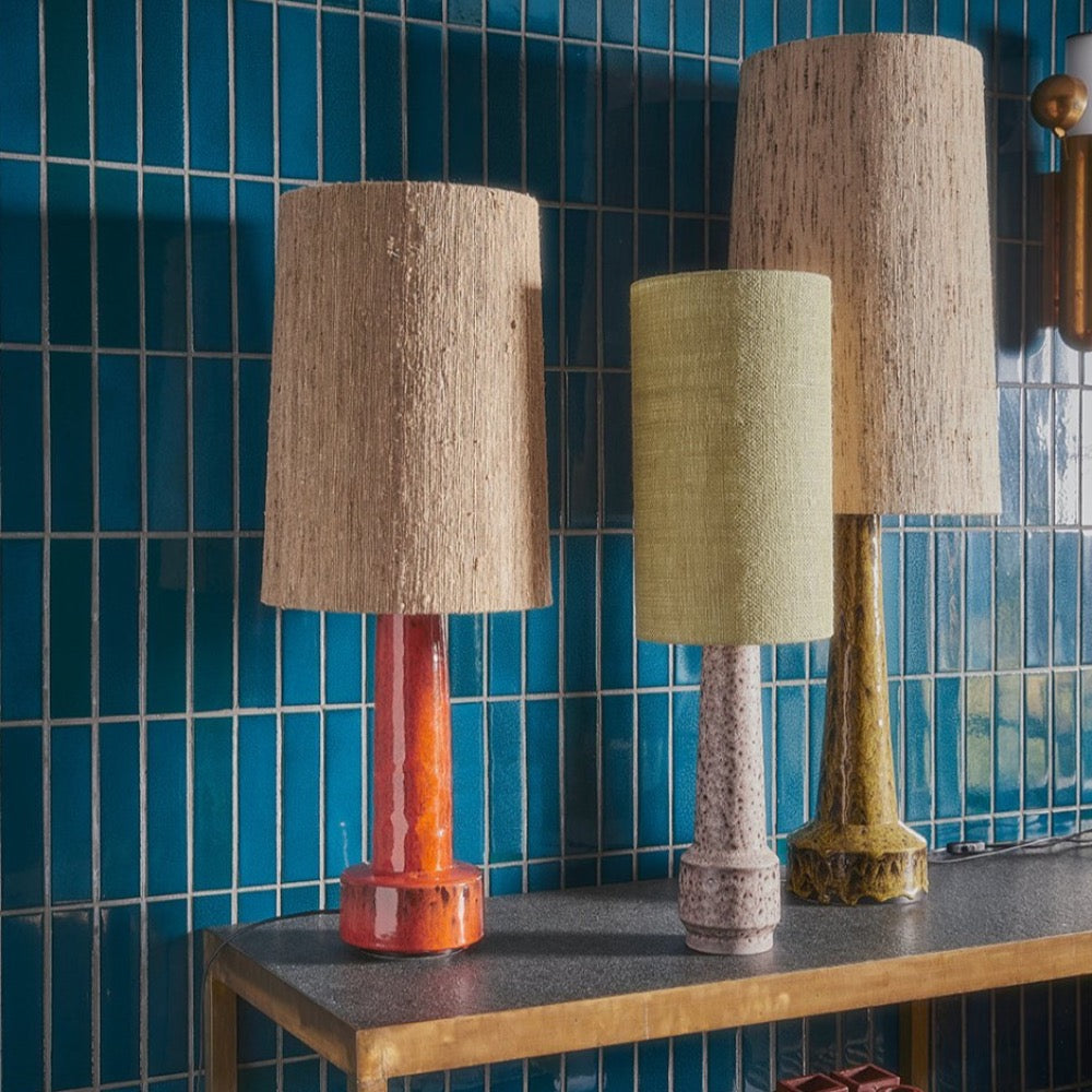 Cone Lamp Shade Silk, Brown - House of Orange