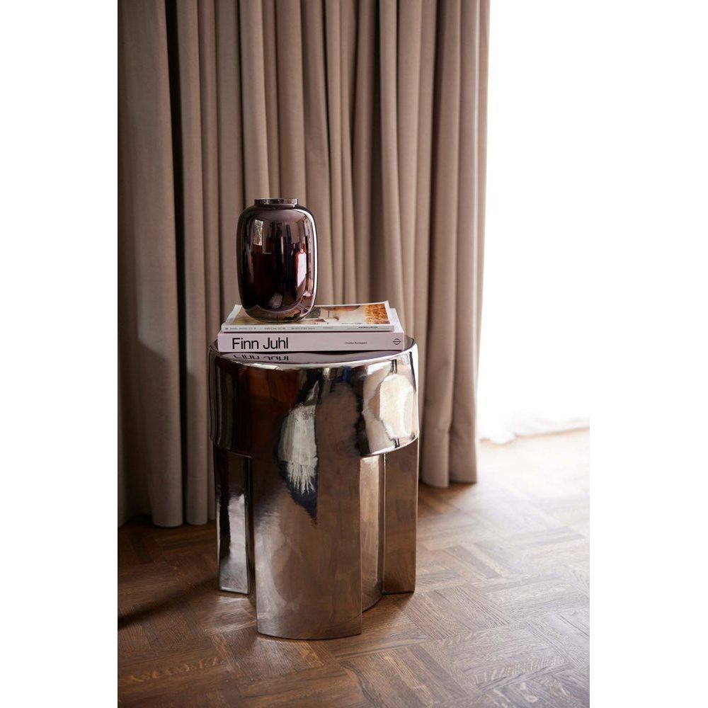 Brown chrome glass vase - House of Orange