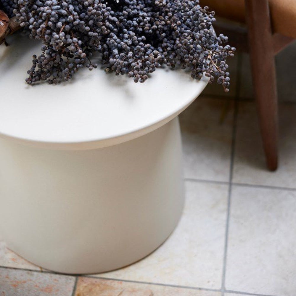 Earthenware side table L cream - House of Orange