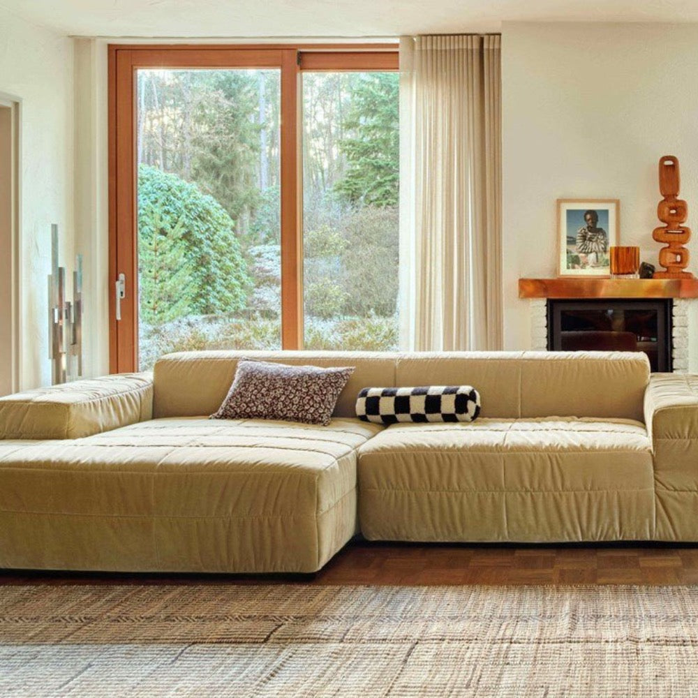 Brut sofa: Element right divan, royal velvet cream - House of Orange