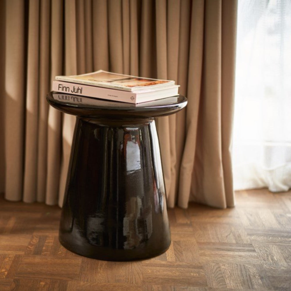 Earthenware side table M black - House of Orange
