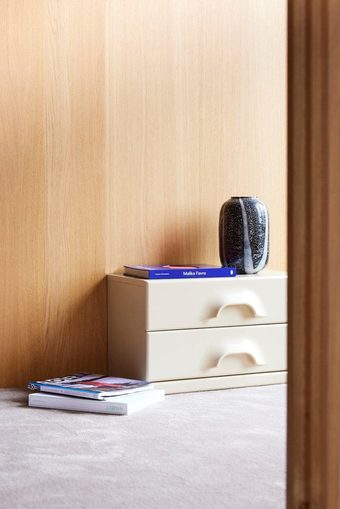 Chest of 2 drawers, cream - House of Orange