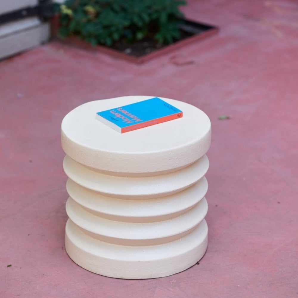 Stoneware Side Table Cream - House of Orange