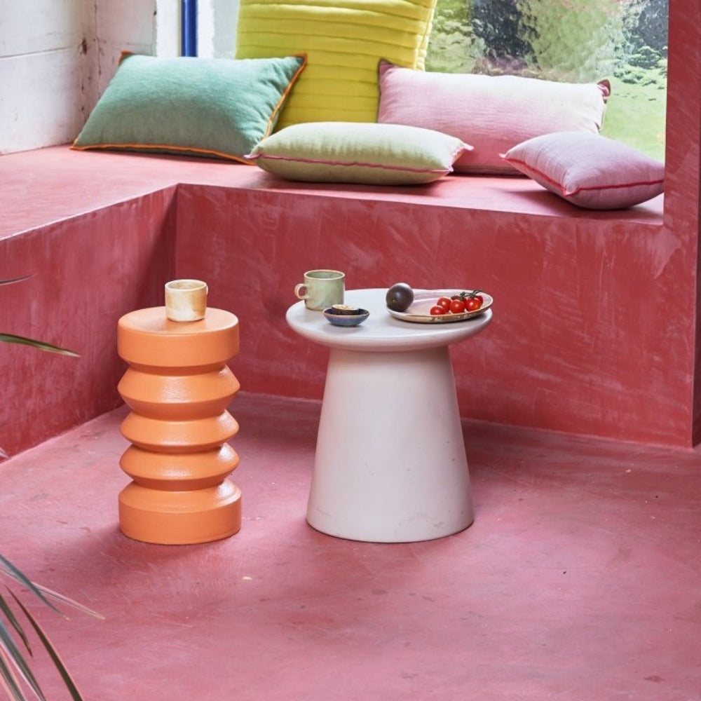 Earthenware side table M, cream - House of Orange