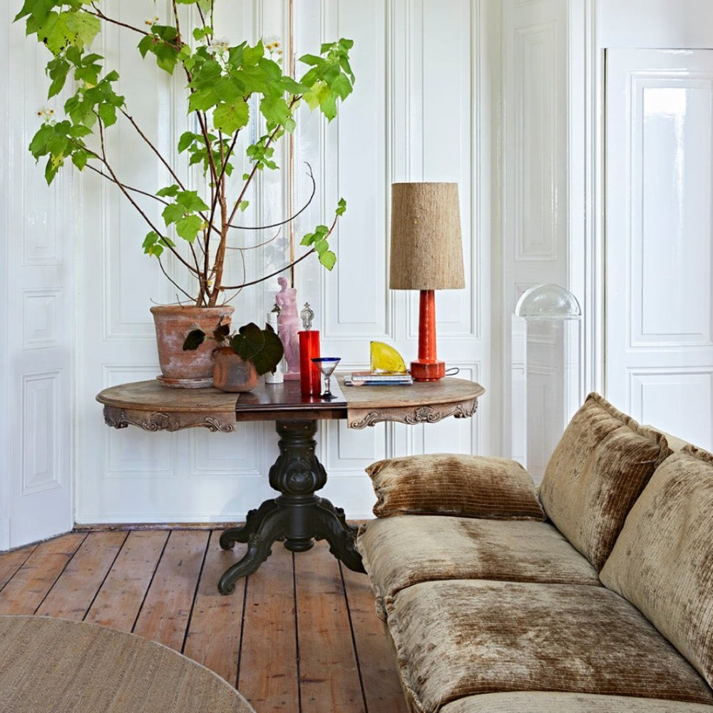 Cone Lamp Shade Silk, Brown - House of Orange