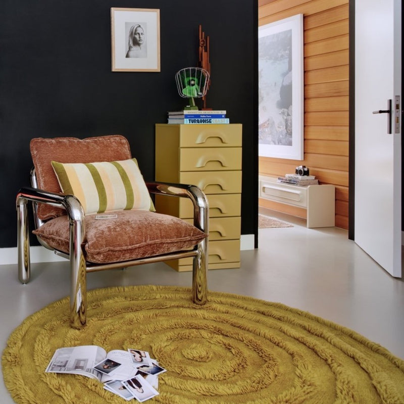 Round woollen rug seaweed (150cm) - House of Orange