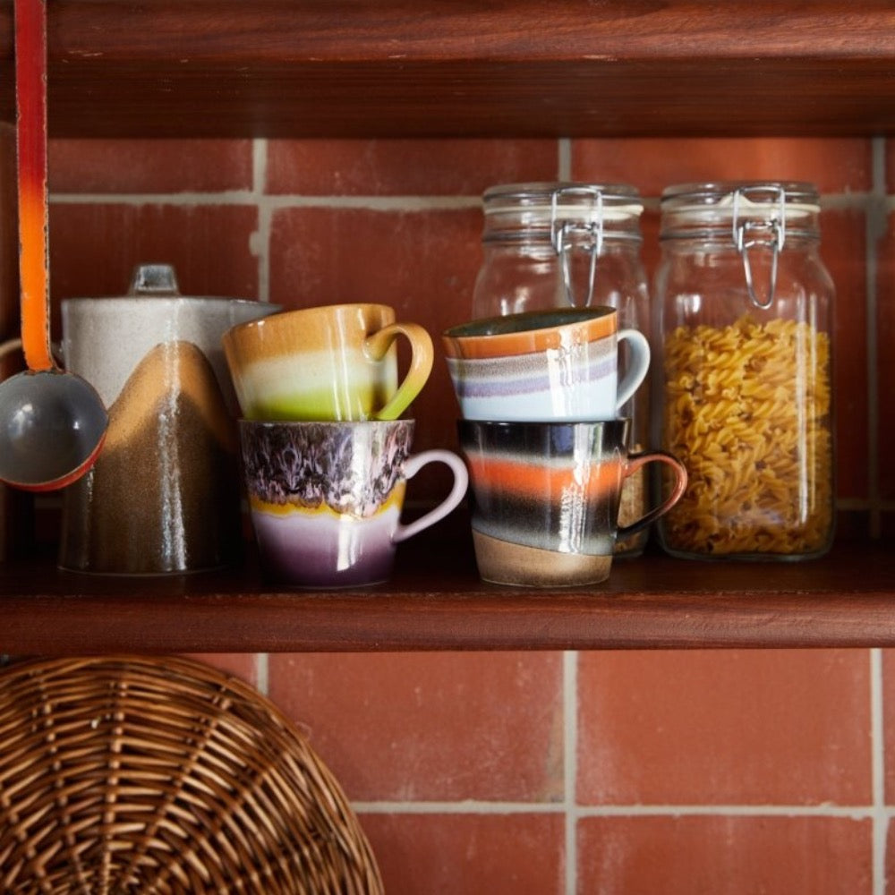 70s ceramics: cappuccino mug, ash - House of Orange