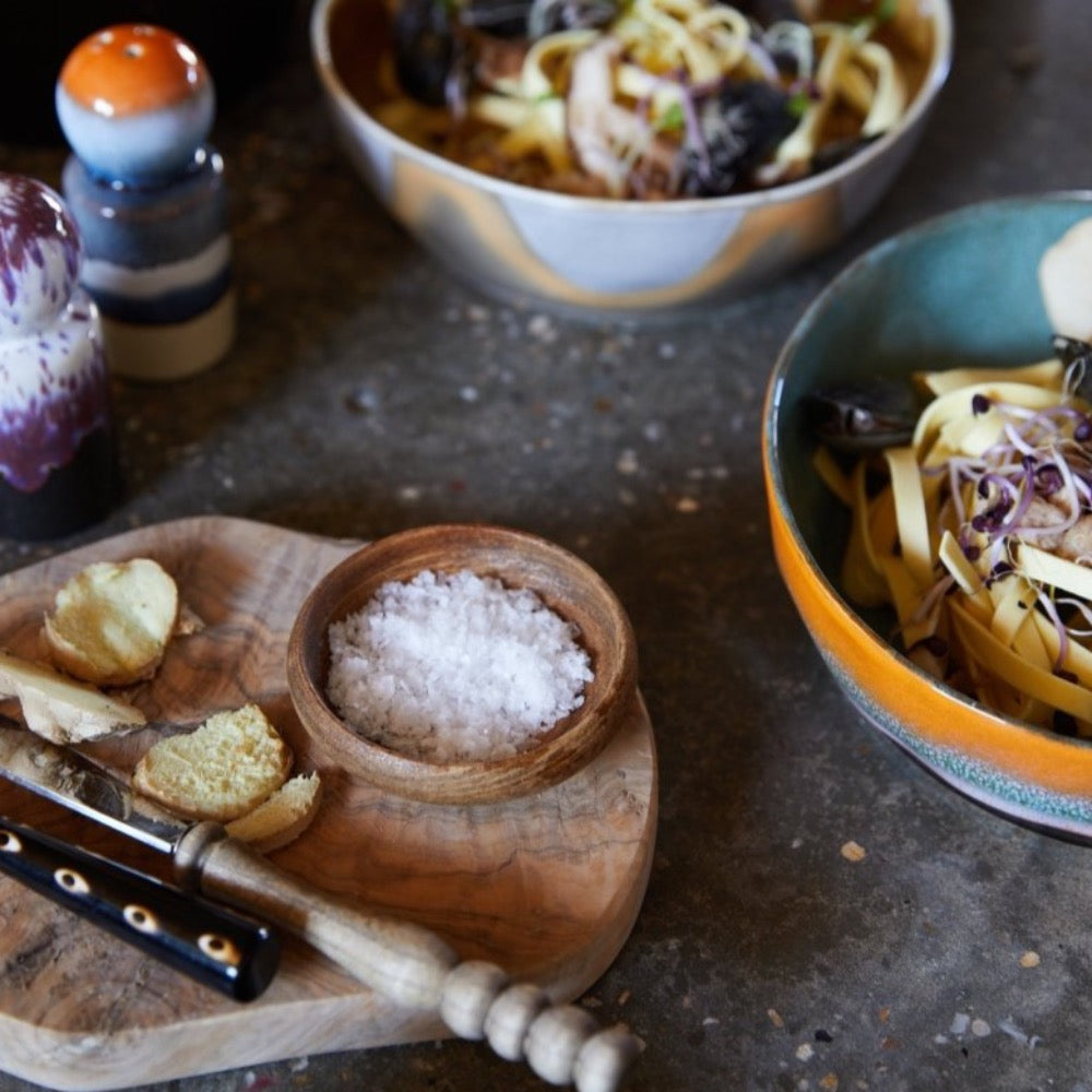 70s ceramics: pasta bowls, golden hour (set of 2) - House of Orange