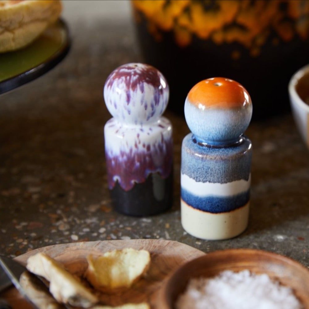 70s ceramics: pepper & salt jar, stargaze - House of Orange