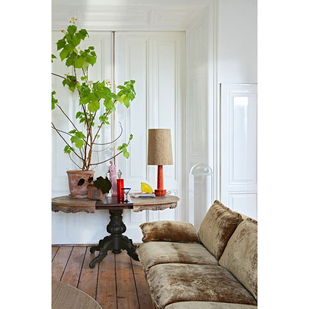 RETRO SOFA: 3-SEATS, VELVET CORDUROY, AGED GOLD - House of Orange