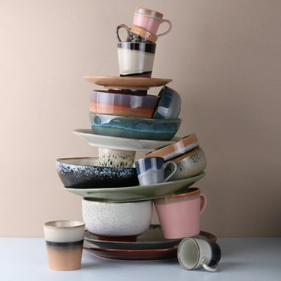 70'S Ceramics: Espresso Mugs, Polaris (Set of 4) - House of Orange