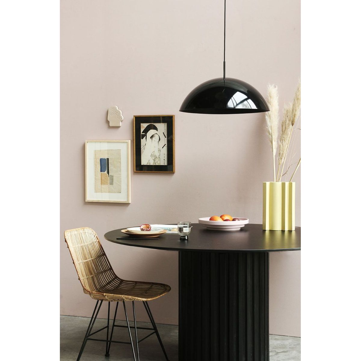 Cupola Acrylic Hanging Lamp Black - House of Orange