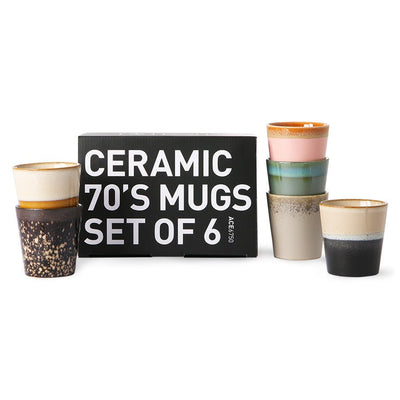 70'S Ceramics: Coffee Mugs, Oberon (Set of 6) - House of Orange