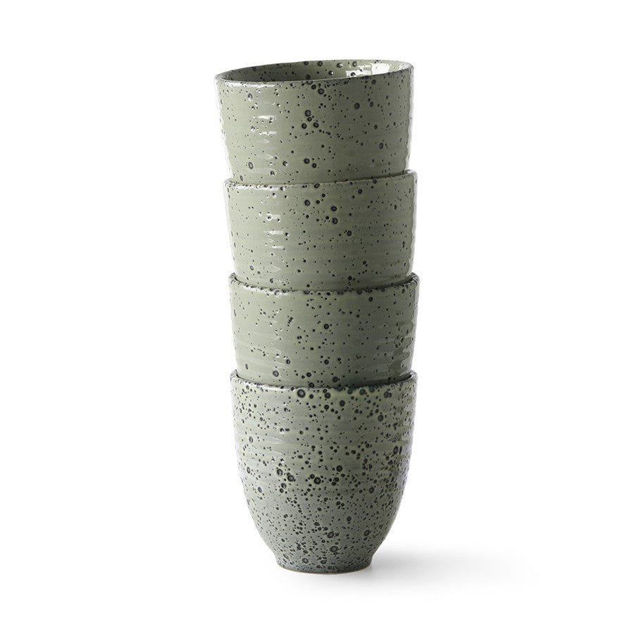 Gradient Ceramics: Mug, Green (Set of 4) - House of Orange