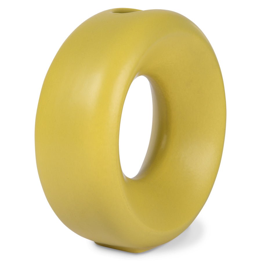 Ceramic Circle Vase S Green - House of Orange