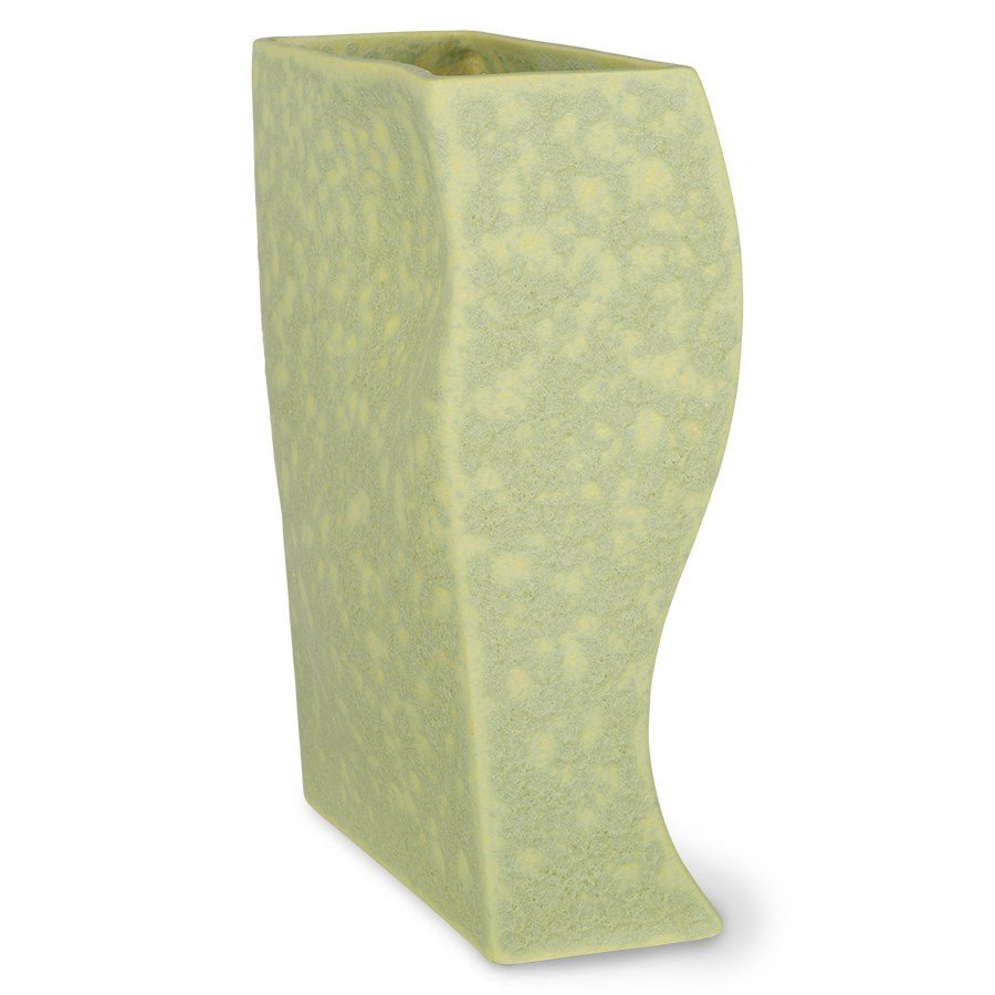 HK Objects Ceramic Block Vase Matt Pistachio - House of Orange