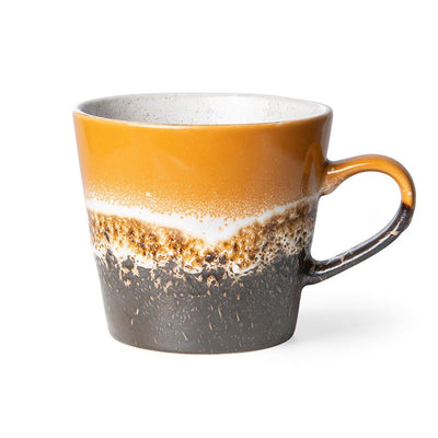 70's Ceramics Cappuccino Mug 300ml Fire - House of Orange