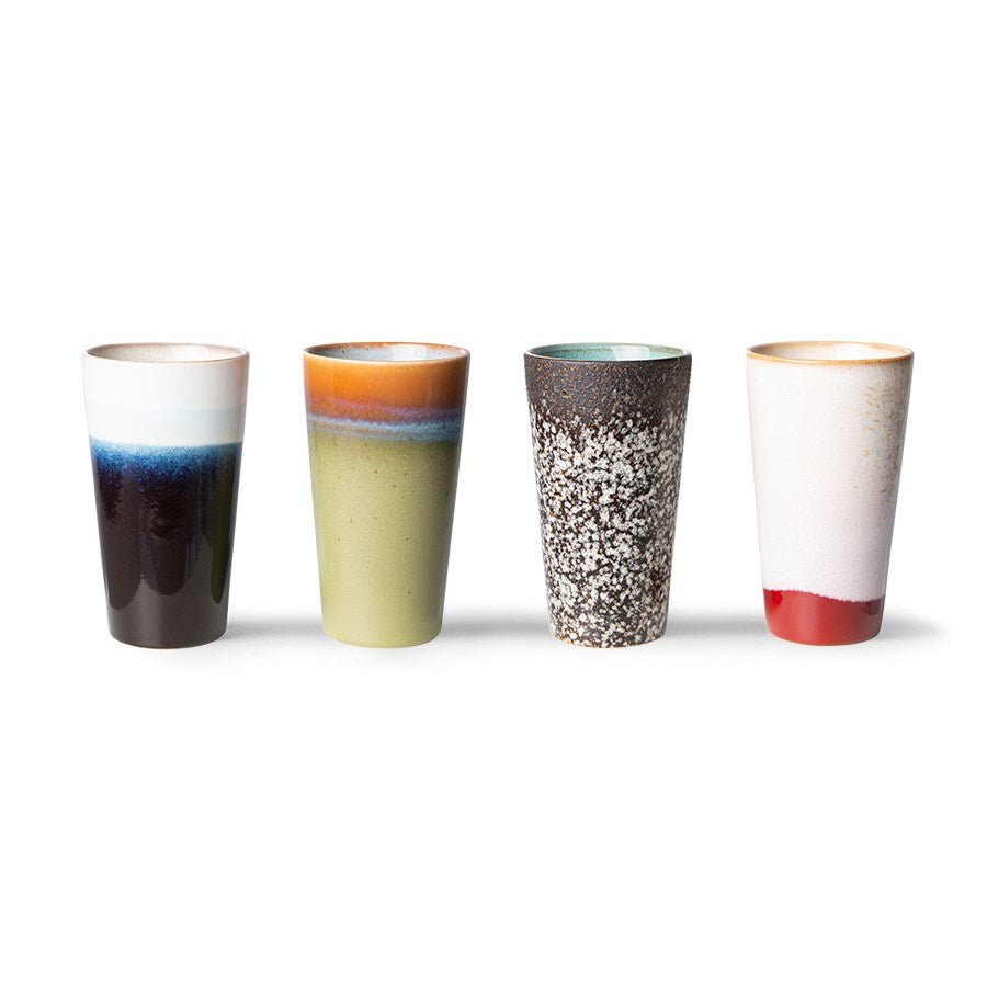 70'S Ceramics: Latte Mugs, Antares (Set of 4) - House of Orange