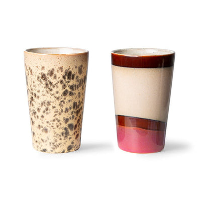 70's Ceramics Tea Mugs 475ml (Set of 2) - House of Orange