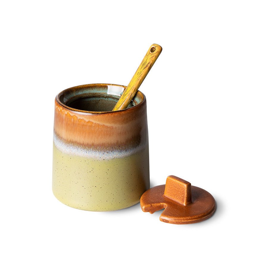 70'S Ceramics: Milk Jug & Sugar Pot, Berry/Peat - House of Orange
