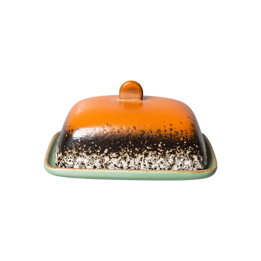 70S Ceramics: Butter Dish, Meteor - House of Orange