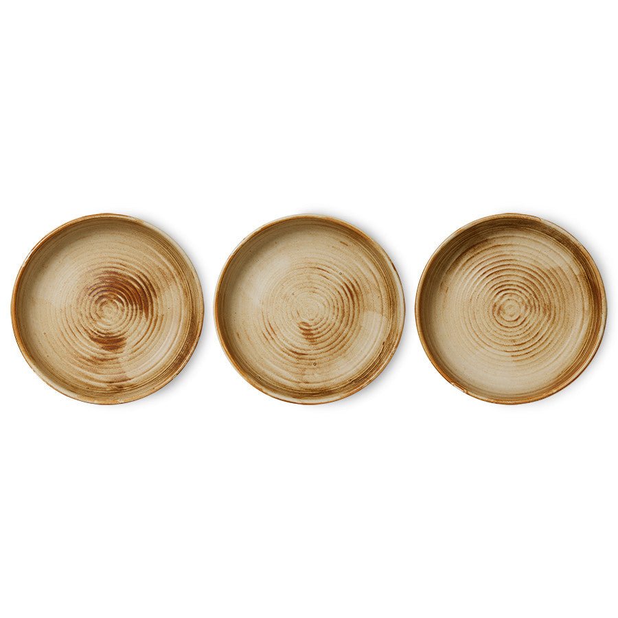 Chef ceramics: deep plate L, rustic cream/brown (560ml) - House of Orange