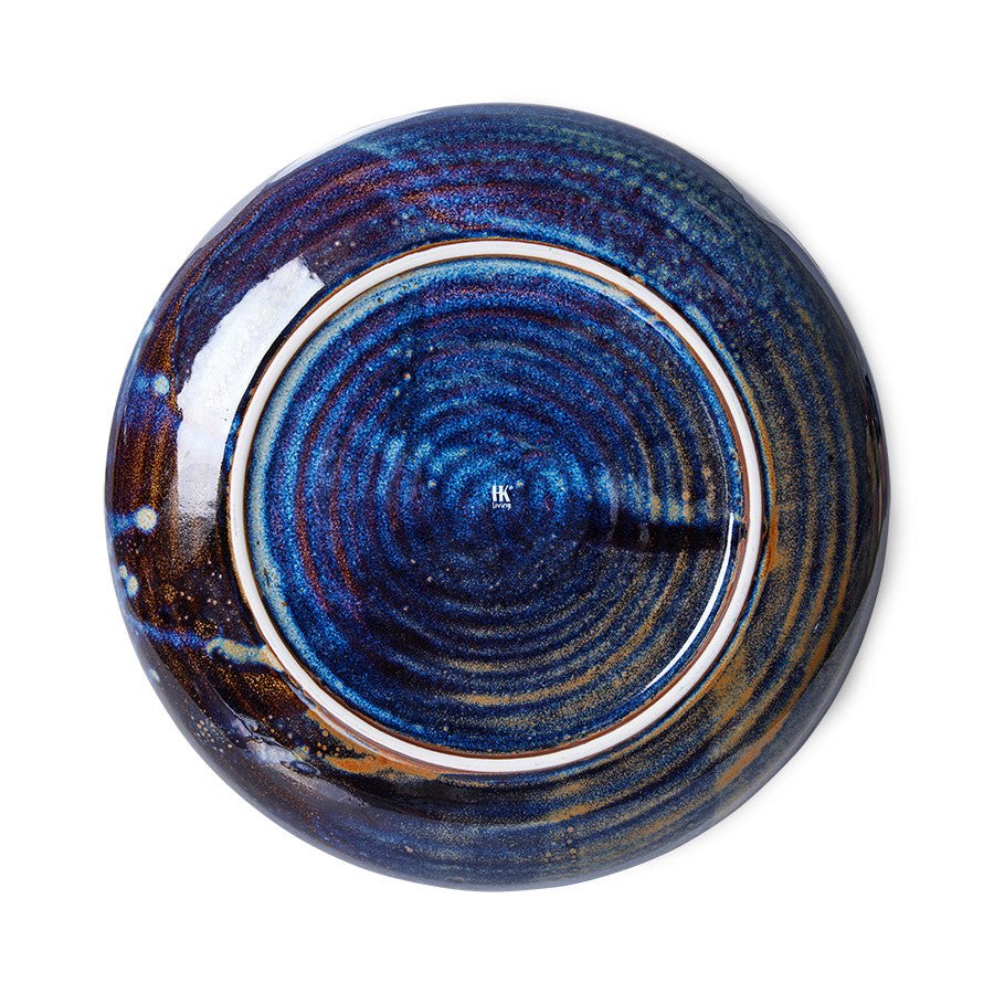 Chef ceramics: deep plate M, rustic blue (480ml) - House of Orange