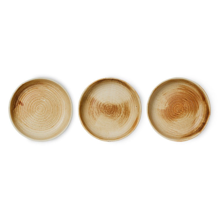 Chef ceramics: deep plate M, rustic cream/brown (480ml) - House of Orange