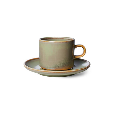 Chef ceramics: cup and saucer, moss green (220ml)