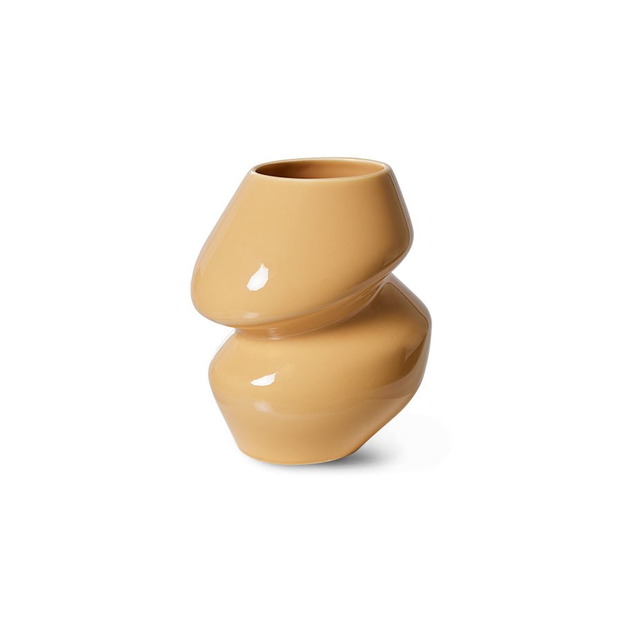 Ceramic vase organic cappuccino S - House of Orange