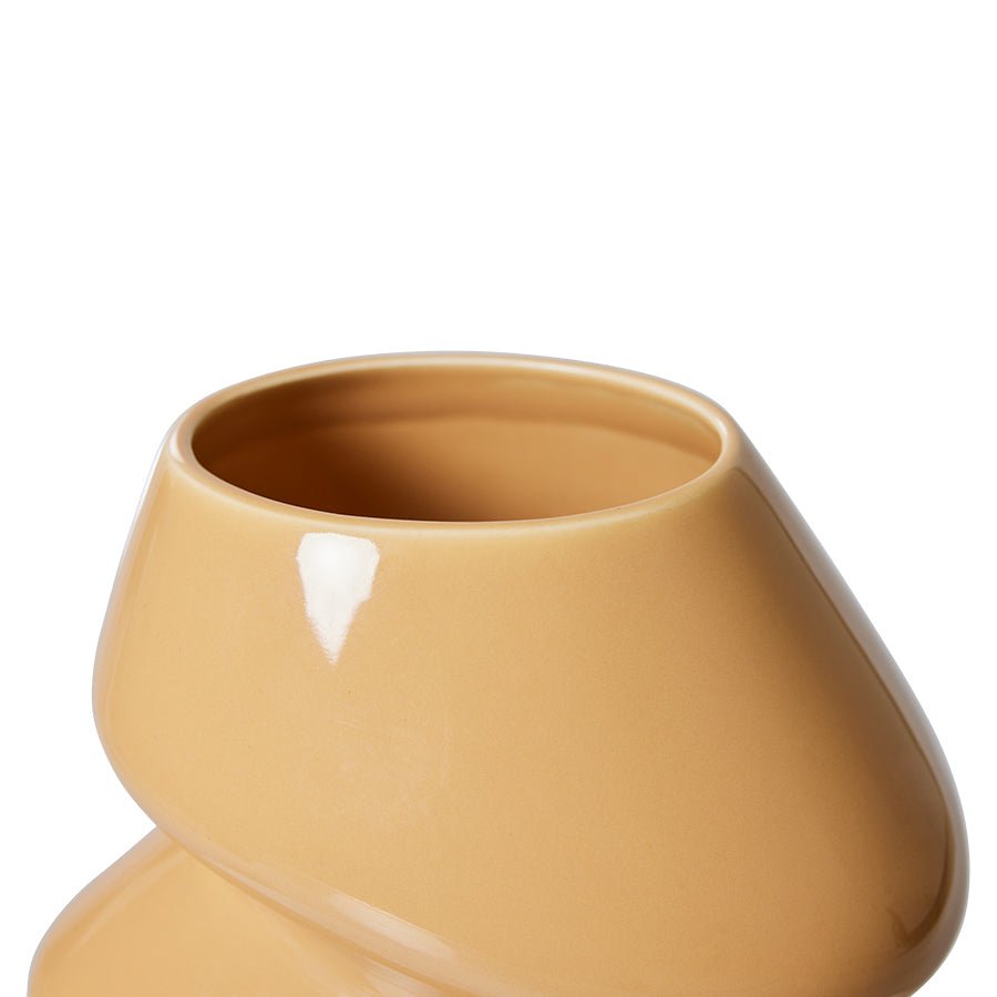 Ceramic vase organic cappuccino S - House of Orange