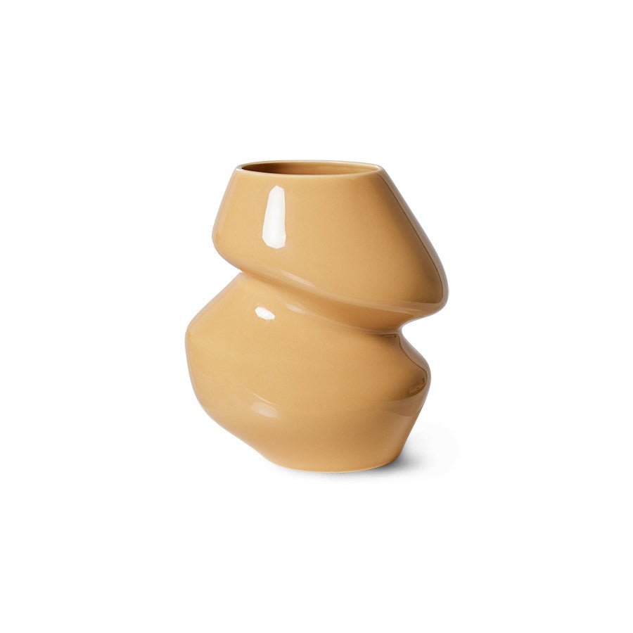 Ceramic vase organic cappuccino S - House of Orange