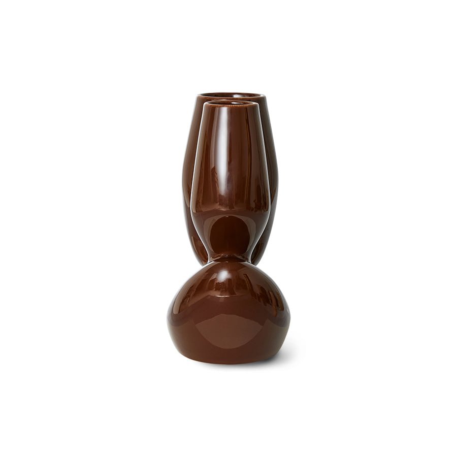 Ceramic vase organic espresso L - House of Orange
