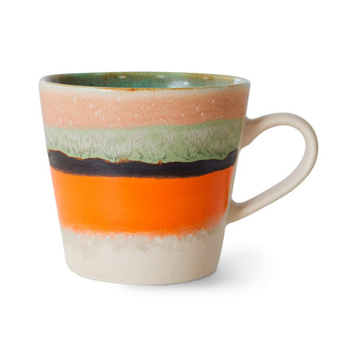 70s ceramics: cappuccino mug, burst - House of Orange