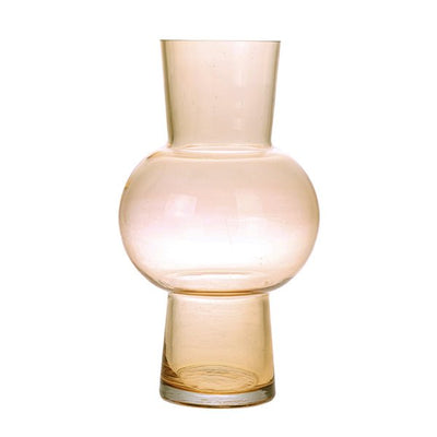 Glass Flower Vase M Peach - House of Orange