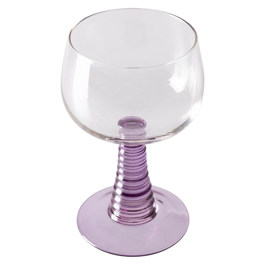 Swirl Wine Glass High, Purple - House of Orange