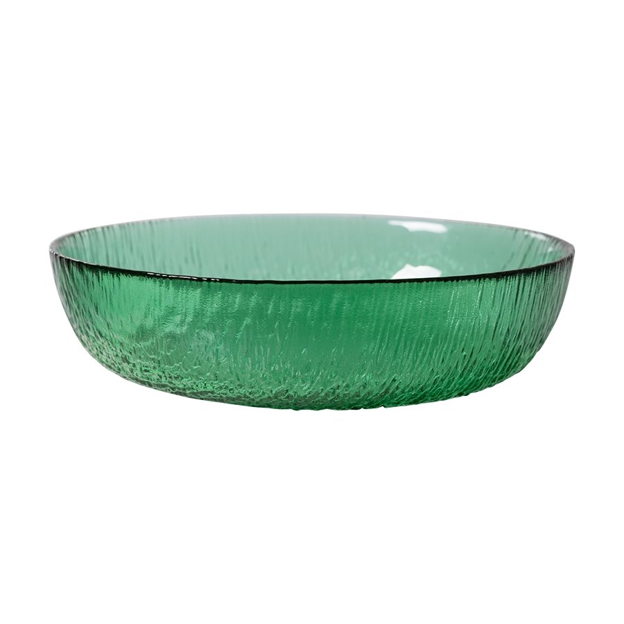 The Emeralds: Glass Salad Bowl, Green - House of Orange