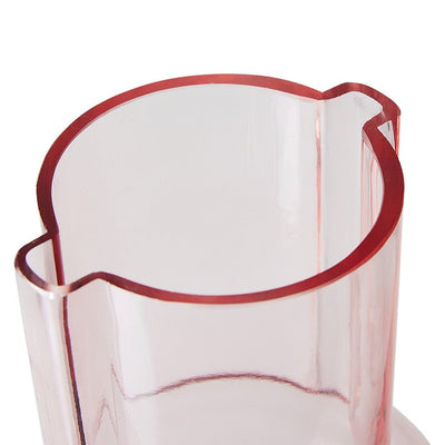 Glass vase pink transparant - House of Orange