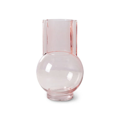 Glass vase pink transparant - House of Orange