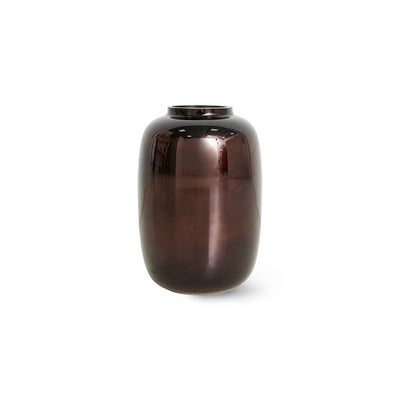 Brown chrome glass vase - House of Orange