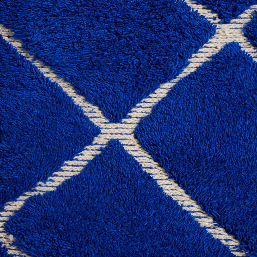 hand knotted woolen rug cobalt (200x300) - House of Orange