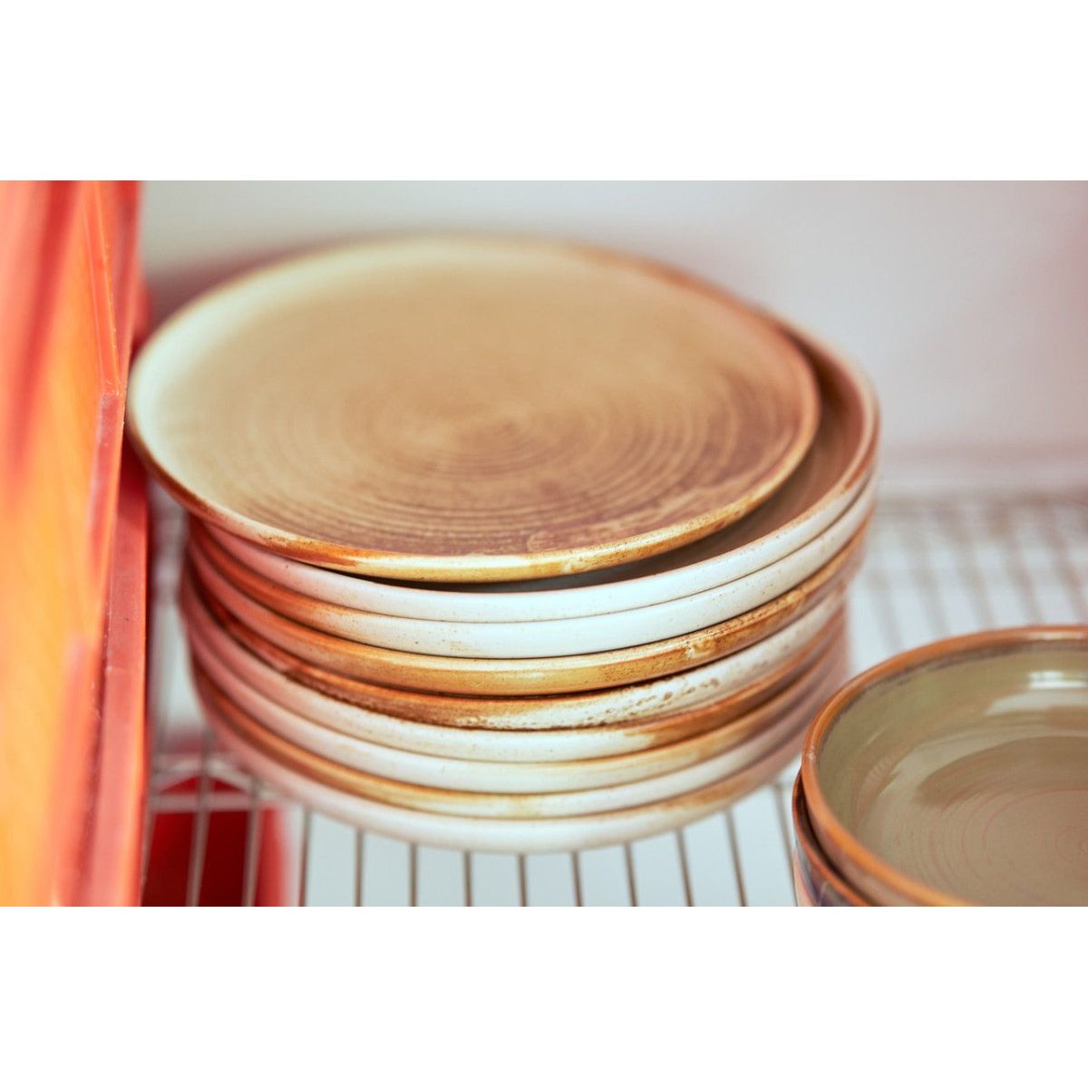 Chef ceramics: side plate, rustic cream/brown - House of Orange